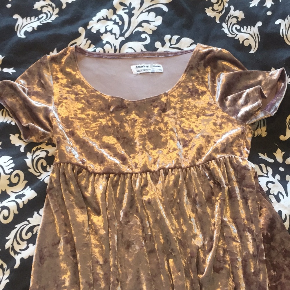 American Apparel Velvet Babydoll Dress